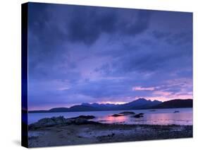 Black Cuillins Range from the Shores of Loch Eishort, Isle of Skye, Inner Hebrides, Scotland-Patrick Dieudonne-Stretched Canvas