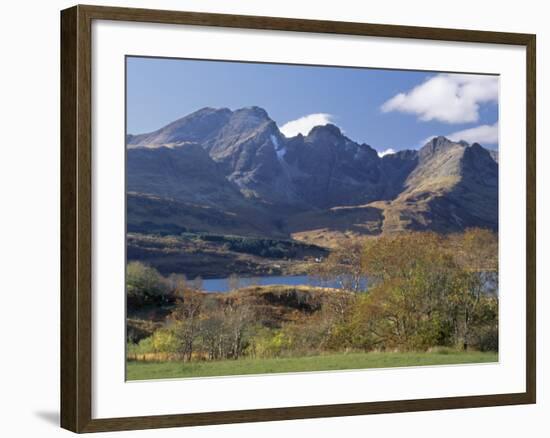 Black Cuillins Ridge, from the Shores of Loch Slapin, Isle of Skye, Inner Hebrides, Scotland, UK-Patrick Dieudonne-Framed Photographic Print