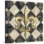 Black Diamond Fleur de Lys I-Hugo Edwins-Stretched Canvas