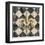 Black Diamond Fleur de Lys I-Hugo Edwins-Framed Art Print