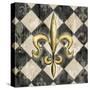 Black Diamond Fleur de Lys I-Hugo Edwins-Stretched Canvas