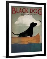 Black Dog Canoe-Ryan Fowler-Framed Art Print