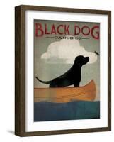 Black Dog Canoe-Ryan Fowler-Framed Art Print