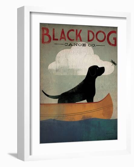 Black Dog Canoe-Ryan Fowler-Framed Art Print