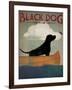 Black Dog Canoe-Ryan Fowler-Framed Art Print