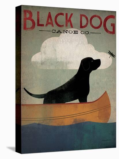 Black Dog Canoe-Ryan Fowler-Stretched Canvas