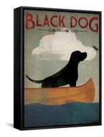 Black Dog Canoe-Ryan Fowler-Framed Stretched Canvas