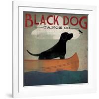 Black Dog Canoe-Ryan Fowler-Framed Art Print