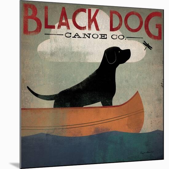 Black Dog Canoe-Ryan Fowler-Mounted Art Print