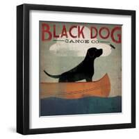 Black Dog Canoe-Ryan Fowler-Framed Art Print