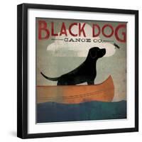 Black Dog Canoe-Ryan Fowler-Framed Art Print