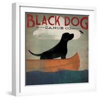 Black Dog Canoe-Ryan Fowler-Framed Art Print