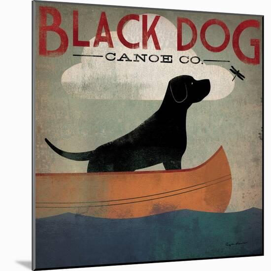 Black Dog Canoe-Ryan Fowler-Mounted Art Print