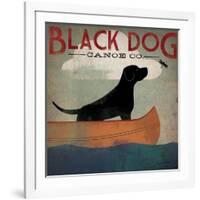 Black Dog Canoe-Ryan Fowler-Framed Art Print