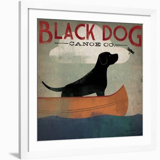 Black Dog Canoe-Ryan Fowler-Framed Art Print