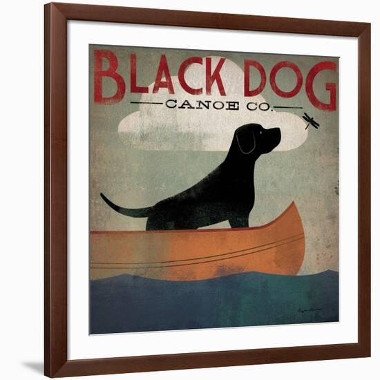 Black Dog Canoe-Ryan Fowler-Framed Art Print