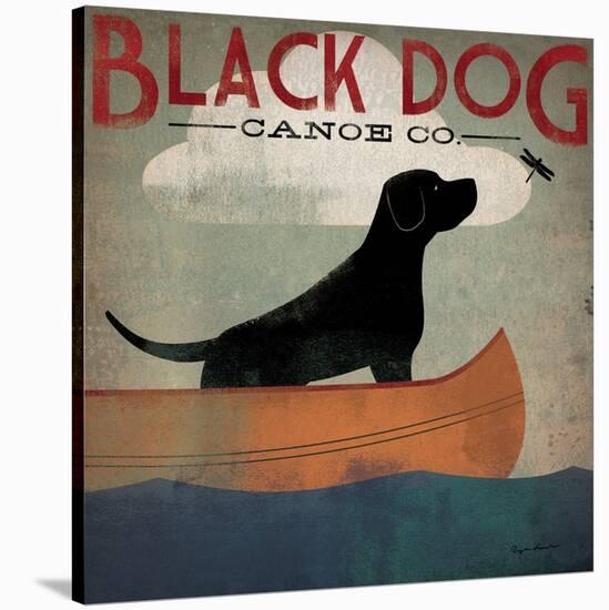 Black Dog Canoe-Ryan Fowler-Stretched Canvas