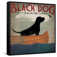 Black Dog Canoe-Ryan Fowler-Framed Stretched Canvas