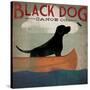 Black Dog Canoe-Ryan Fowler-Stretched Canvas