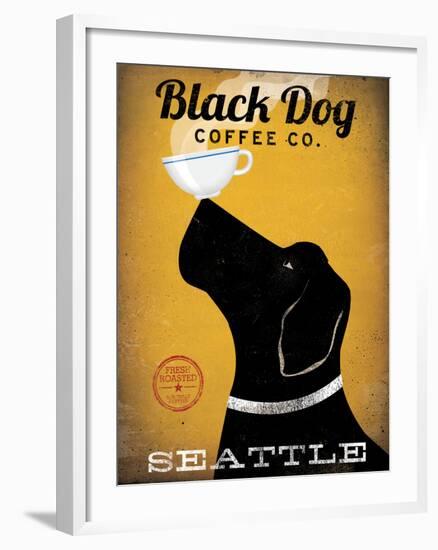 Black Dog Coffee Co Seattle-Ryan Fowler-Framed Art Print