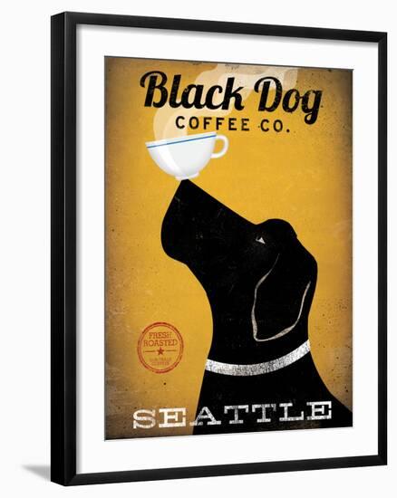 Black Dog Coffee Co Seattle-Ryan Fowler-Framed Art Print
