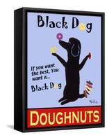 Black Dog Doughnuts-Ken Bailey-Framed Stretched Canvas