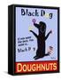 Black Dog Doughnuts-Ken Bailey-Framed Stretched Canvas