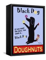 Black Dog Doughnuts-Ken Bailey-Framed Stretched Canvas