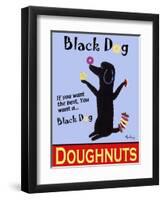 Black Dog Doughnuts-Ken Bailey-Framed Giclee Print