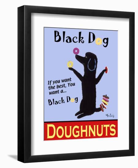 Black Dog Doughnuts-Ken Bailey-Framed Giclee Print