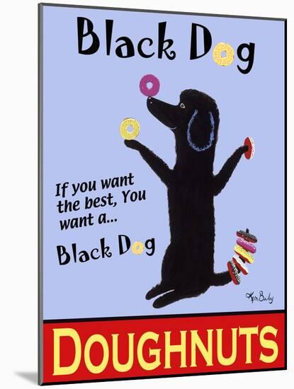 Black Dog Doughnuts-Ken Bailey-Mounted Giclee Print