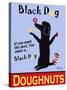 Black Dog Doughnuts-Ken Bailey-Stretched Canvas