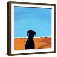 Black Dog in Chestertown, 1998-Marjorie Weiss-Framed Giclee Print