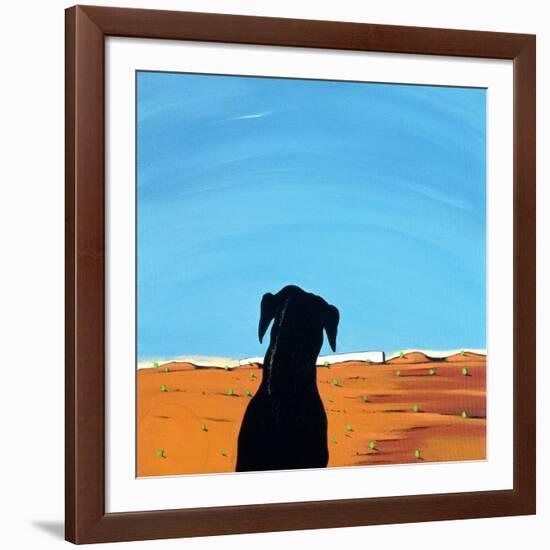 Black Dog in Chestertown, 1998-Marjorie Weiss-Framed Giclee Print