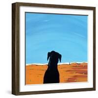 Black Dog in Chestertown, 1998-Marjorie Weiss-Framed Giclee Print