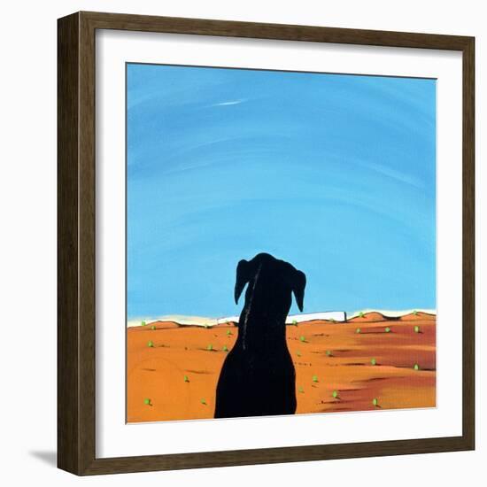 Black Dog in Chestertown, 1998-Marjorie Weiss-Framed Giclee Print