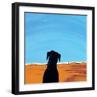 Black Dog in Chestertown, 1998-Marjorie Weiss-Framed Giclee Print