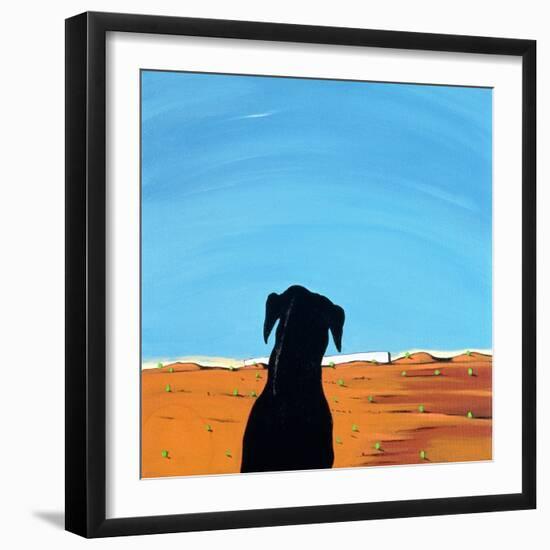 Black Dog in Chestertown, 1998-Marjorie Weiss-Framed Giclee Print