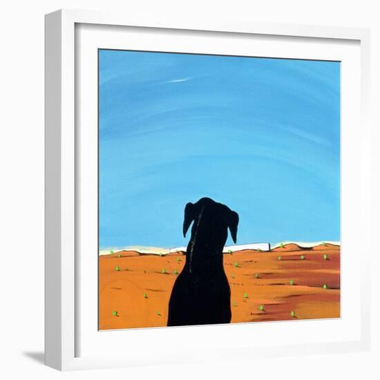 Black Dog in Chestertown, 1998-Marjorie Weiss-Framed Giclee Print