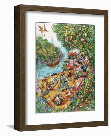 Black Dog's Treasure Island-Bill Bell-Framed Giclee Print