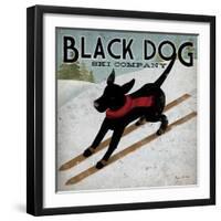 Black Dog Ski-Ryan Fowler-Framed Art Print