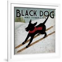 Black Dog Ski-Ryan Fowler-Framed Art Print