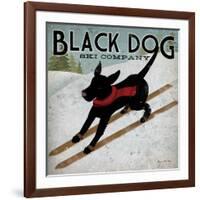 Black Dog Ski-Ryan Fowler-Framed Art Print