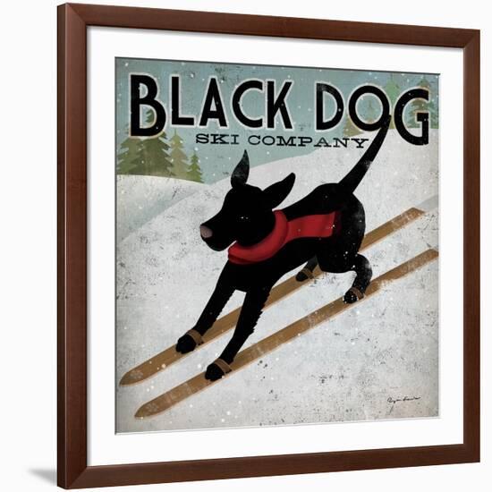 Black Dog Ski-Ryan Fowler-Framed Art Print