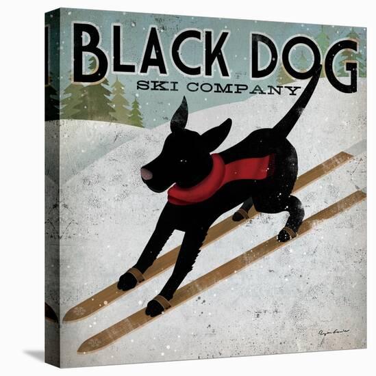 Black Dog Ski-Ryan Fowler-Stretched Canvas