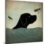 Black Dog Swim-Ryan Fowler-Mounted Art Print
