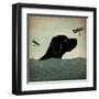 Black Dog Swim-Ryan Fowler-Framed Art Print