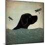 Black Dog Swim-Ryan Fowler-Mounted Art Print