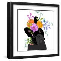 Black Dog-Edith Jackson-Framed Art Print