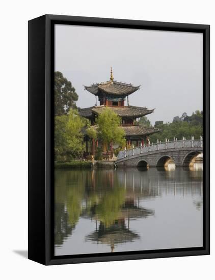 Black Dragon Pool Park, Lijiang, Yunnan Province, China, Asia-Angelo Cavalli-Framed Stretched Canvas